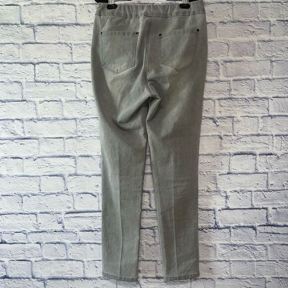 Soft Surroundings Pull On High Rise Stretch Gray Denim Skinny Jeans Size small - Picture 2 of 8